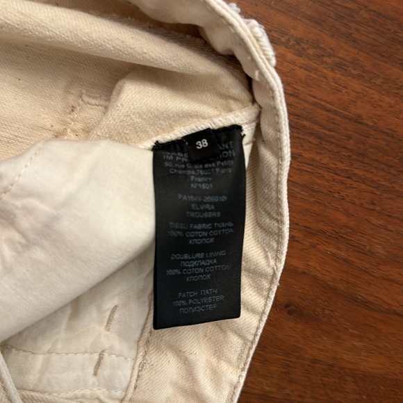 Isabel Marant Cream Denim Frayed Hem size 38 - Picture 8 of 14